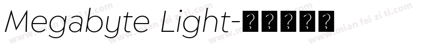 Megabyte Light字体转换